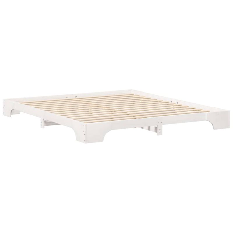 Casa si Gradina - Mobilier - Paturi si accesorii - Paturi - Cadru de pat de podea Alb 180 x 210 cm Lemn masiv de pin - Infinity.ro