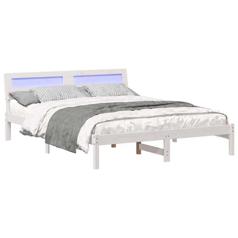 Casa si Gradina - Mobilier - Paturi si accesorii - Paturi - Cadru de pat Alb 150 x 200 cm Lemn de brad solid - Infinity.ro