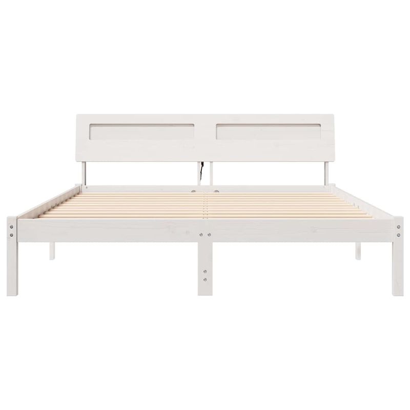 Casa si Gradina - Mobilier - Paturi si accesorii - Paturi - Cadru de pat Alb 150 x 200 cm Lemn de brad solid - Infinity.ro