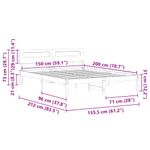 Casa si Gradina - Mobilier - Paturi si accesorii - Paturi - Cadru de pat Alb 150 x 200 cm Lemn de brad solid - Infinity.ro