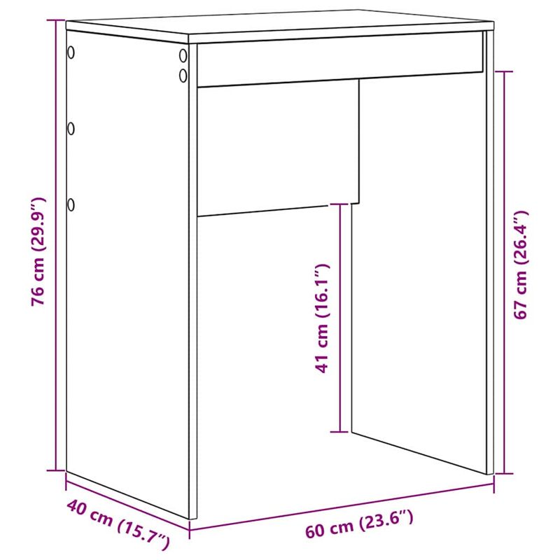 Casa si Gradina - Mobilier - Mese si birouri - Birouri - Birou de scris rustic Lemn vechi Lemn prelucrat 60 x 40 x 76 cm - Infinity.ro