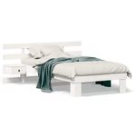 Casa si Gradina - Mobilier - Paturi si accesorii - Paturi - Cadru de pat cu sertar cu headboard Alb 100 x 200 cm Lemn de brad solid - Infinity.ro