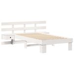 Casa si Gradina - Mobilier - Paturi si accesorii - Paturi - Cadru de pat cu sertar cu headboard Alb 100 x 200 cm Lemn de brad solid - Infinity.ro