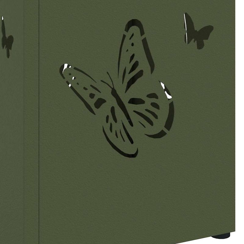 Casa si Gradina - Decoratiuni - Obiecte decorative - Suporturi umbrele - Suport umbrele Verde masliniu Metal Mediu Design cu Fluturi - Infinity.ro