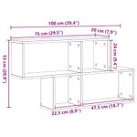 Casa si Gradina - Mobilier - Biblioteci si rafturi - Rafturi - Raft pe perete Stejar artizanal 100x20x53 cm Lemn recompus - Infinity.ro