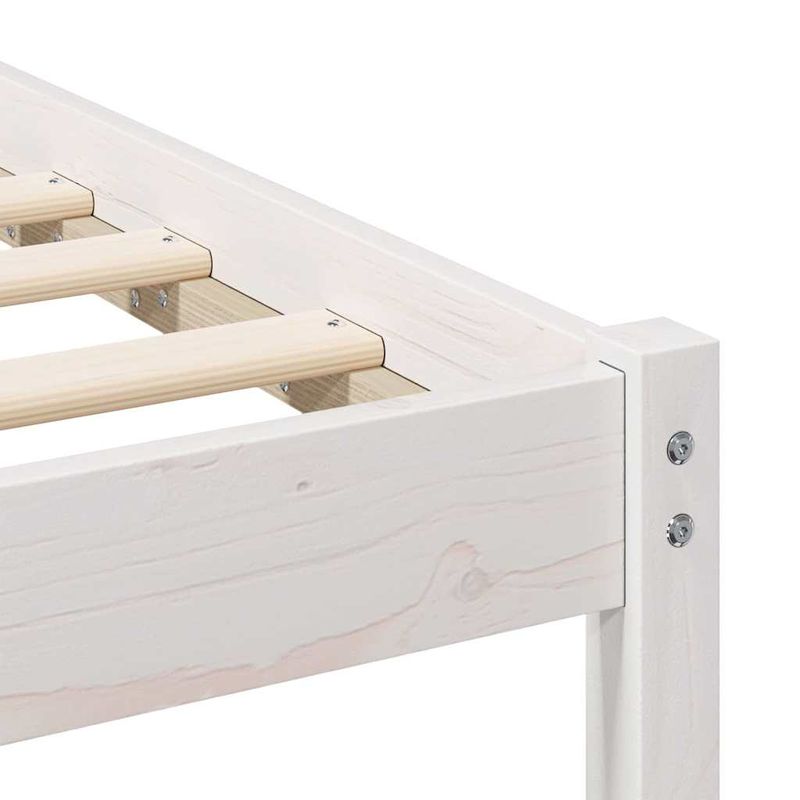 Casa si Gradina - Mobilier - Paturi si accesorii - Paturi - Cadru de pat cu headboard Alb 140 x 190 cm Lemn de brad solid - Infinity.ro