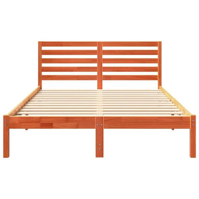 Casa si Gradina - Mobilier - Paturi si accesorii - Paturi - Cadru de pat Maro ceruit 140 x 190 cm Lemn de brad solid - Infinity.ro