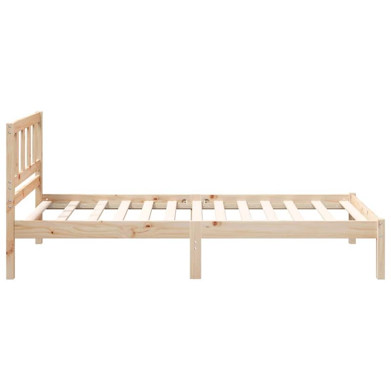 Casa si Gradina - Mobilier - Paturi si accesorii - Paturi - Cadru de pat cu headboard Maro 75 x 190 cm Lemn de brad solid - Infinity.ro