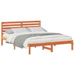 Casa si Gradina - Mobilier - Paturi si accesorii - Paturi - Cadru de pat Maro ceruit 140 x 200 cm Lemn de brad solid - Infinity.ro