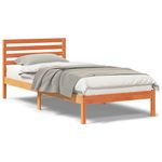 Casa si Gradina - Mobilier - Paturi si accesorii - Paturi - Cadru de pat Maro ceruit 80 x 220 cm Lemn de brad solid - Infinity.ro