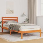 Casa si Gradina - Mobilier - Paturi si accesorii - Paturi - Cadru de pat Maro ceruit 80 x 220 cm Lemn de brad solid - Infinity.ro