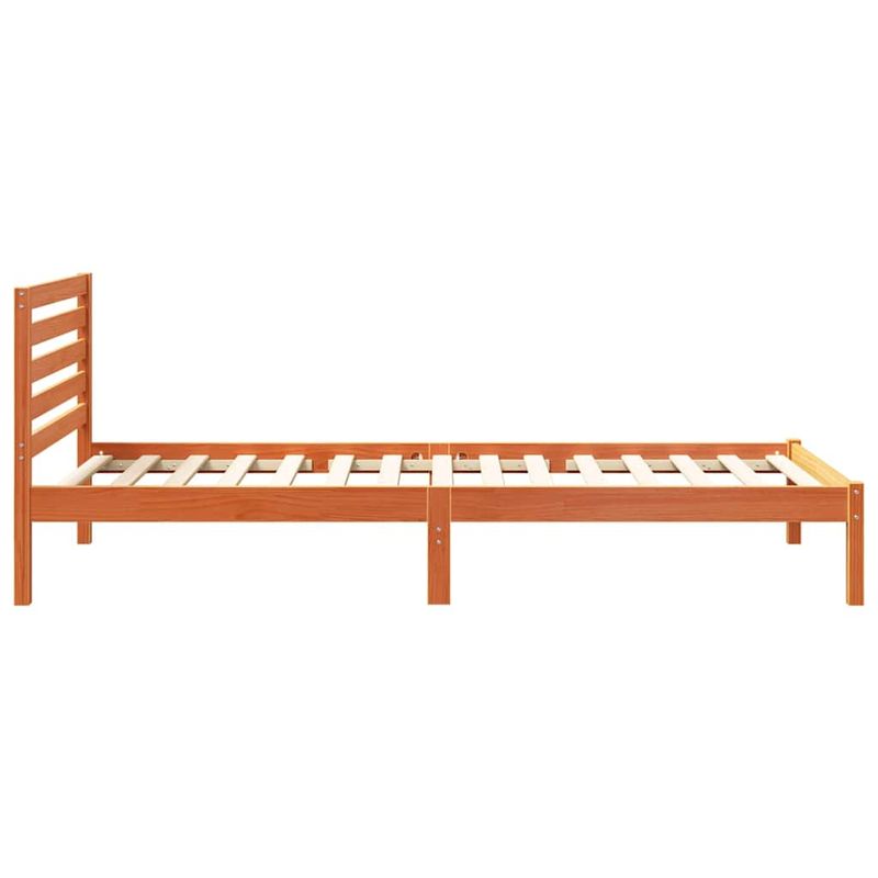 Casa si Gradina - Mobilier - Paturi si accesorii - Paturi - Cadru de pat Maro ceruit 80 x 220 cm Lemn de brad solid - Infinity.ro