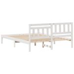 Casa si Gradina - Mobilier - Paturi si accesorii - Paturi - Cadru de pat cu headboard Alb 140 x 200 cm Lemn de brad solid - Infinity.ro