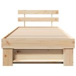 Casa si Gradina - Mobilier - Paturi si accesorii - Paturi - Cadru de pat cu headboard Maro 75 x 190 cm Lemn de brad solid - Infinity.ro