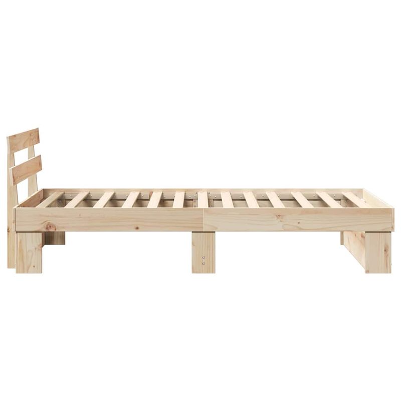 Casa si Gradina - Mobilier - Paturi si accesorii - Paturi - Cadru de pat cu headboard Maro 75 x 190 cm Lemn de brad solid - Infinity.ro