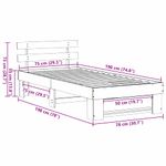 Casa si Gradina - Mobilier - Paturi si accesorii - Paturi - Cadru de pat cu headboard Maro 75 x 190 cm Lemn de brad solid - Infinity.ro