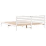 Casa si Gradina - Mobilier - Paturi si accesorii - Paturi - Cadru de pat cu headboard Alb 200 x 220 cm Lemn de brad solid - Infinity.ro