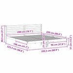 Casa si Gradina - Mobilier - Paturi si accesorii - Paturi - Cadru de pat cu headboard Alb 200 x 220 cm Lemn de brad solid - Infinity.ro