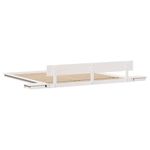Casa si Gradina - Mobilier - Paturi si accesorii - Paturi - Cadru de Pat de Podea cu Mese de Noapte Alb 180x200cm Lemn Masiv - Infinity.ro