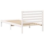Casa si Gradina - Mobilier - Paturi si accesorii - Paturi - Cadru de pat cu headboard Alb 90 x 200 cm Lemn de brad solid - Infinity.ro