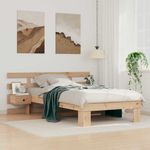 Casa si Gradina - Mobilier - Paturi si accesorii - Paturi - Cadru de pat cu sertar cu headboard Maro 80 x 200 cm Lemn de brad solid - Infinity.ro