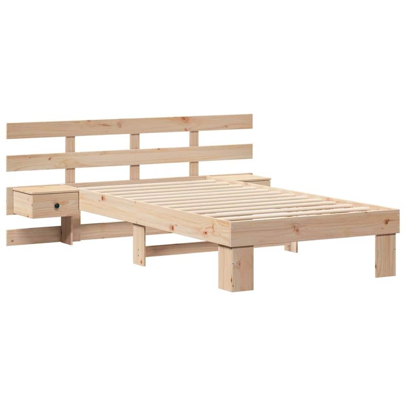 Casa si Gradina - Mobilier - Paturi si accesorii - Paturi - Cadru de pat cu sertar cu headboard Maro 80 x 200 cm Lemn de brad solid - Infinity.ro