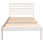 Casa si Gradina - Mobilier - Paturi si accesorii - Paturi - Cadru de pat cu headboard Alb 90 x 220 cm Lemn de brad solid - Infinity.ro