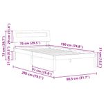 Casa si Gradina - Mobilier - Paturi si accesorii - Paturi - Cadru de pat Maro 75 x 190 cm Lemn de brad solid - Infinity.ro
