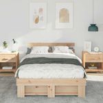 Casa si Gradina - Mobilier - Paturi si accesorii - Paturi - Cadru de pat cu headboard Maro 120 x 190 cm Lemn de brad solid - Infinity.ro