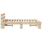 Casa si Gradina - Mobilier - Paturi si accesorii - Paturi - Cadru de pat cu headboard Maro 120 x 190 cm Lemn de brad solid - Infinity.ro