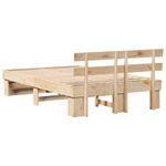 Casa si Gradina - Mobilier - Paturi si accesorii - Paturi - Cadru de pat cu headboard Maro 120 x 190 cm Lemn de brad solid - Infinity.ro