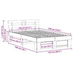 Casa si Gradina - Mobilier - Paturi si accesorii - Paturi - Cadru de pat cu headboard Maro 120 x 190 cm Lemn de brad solid - Infinity.ro