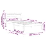 Casa si Gradina - Mobilier - Paturi si accesorii - Paturi - Cadru de pat Maro 90 x 200 cm Lemn de brad solid - Infinity.ro