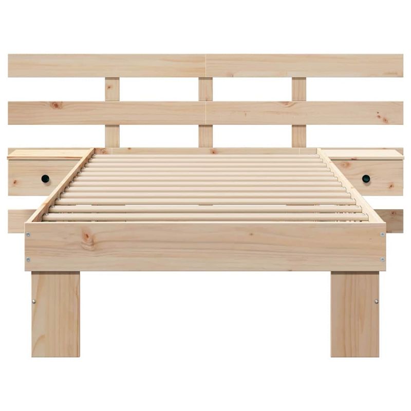 Casa si Gradina - Mobilier - Paturi si accesorii - Paturi - Cadru de pat cu sertar cu headboard Maro 90 x 190 cm Lemn de brad solid - Infinity.ro