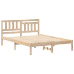 Casa si Gradina - Mobilier - Paturi si accesorii - Paturi - Cadru de pat cu headboard Maro 120 x 200 cm Lemn de brad solid - Infinity.ro