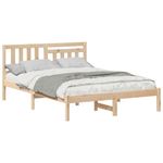 Casa si Gradina - Mobilier - Paturi si accesorii - Paturi - Cadru de pat cu headboard Maro 120 x 200 cm Lemn de brad solid - Infinity.ro