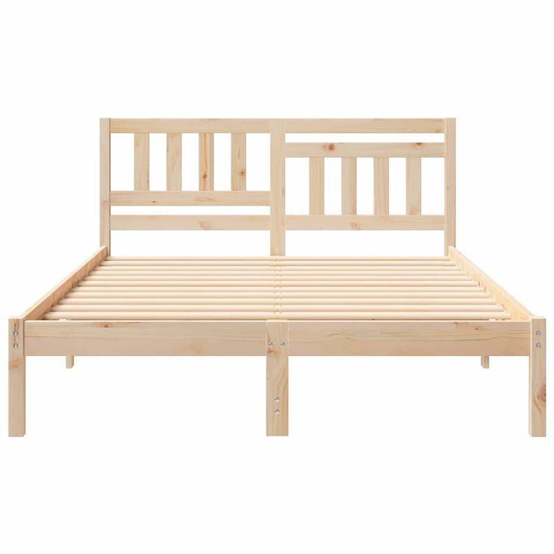 Casa si Gradina - Mobilier - Paturi si accesorii - Paturi - Cadru de pat cu headboard Maro 120 x 200 cm Lemn de brad solid - Infinity.ro