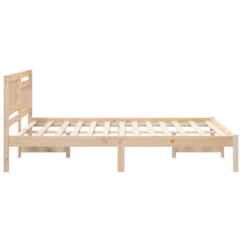 Casa si Gradina - Mobilier - Paturi si accesorii - Paturi - Cadru de pat cu headboard Maro 120 x 200 cm Lemn de brad solid - Infinity.ro
