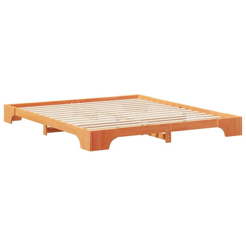 Casa si Gradina - Mobilier - Paturi si accesorii - Paturi - Cadru de pat de podea Maro 180 x 210 cm Lemn masiv de pin - Infinity.ro