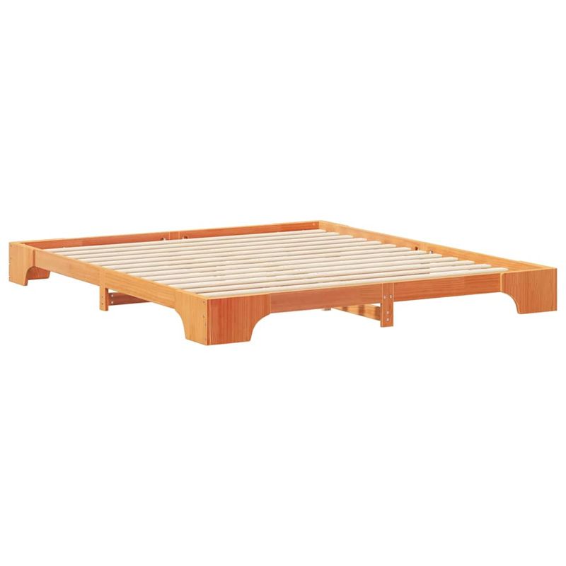 Casa si Gradina - Mobilier - Paturi si accesorii - Paturi - Cadru de pat de podea Maro 180 x 210 cm Lemn masiv de pin - Infinity.ro
