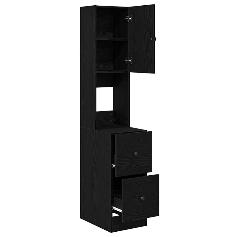 Casa si Gradina - Mobilier - Comode si corpuri - Corpuri bucatarie - Dulap de bucatarie cu sertar cu raft cu depozitare cu usa Stejar negru Lemn compozit - Infinity.ro