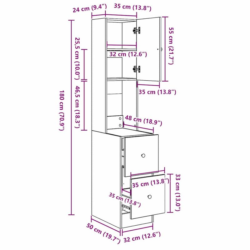 Casa si Gradina - Mobilier - Comode si corpuri - Corpuri bucatarie - Dulap de bucatarie cu sertar cu raft cu depozitare cu usa Stejar negru Lemn compozit - Infinity.ro
