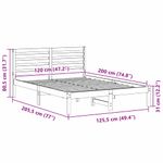 Casa si Gradina - Mobilier - Paturi si accesorii - Paturi - Cadru de pat cu headboard Alb 120 x 200 cm Lemn de brad solid - Infinity.ro