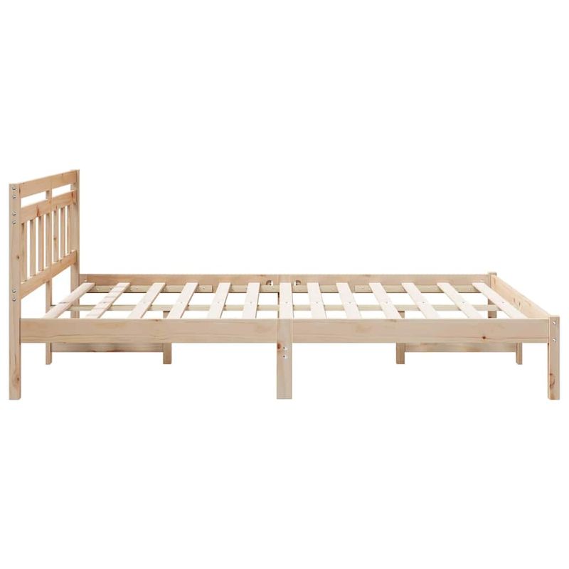 Casa si Gradina - Mobilier - Paturi si accesorii - Paturi - Cadru de pat cu headboard Maro 150 x 200 cm Lemn masiv de pin - Infinity.ro