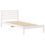 Casa si Gradina - Mobilier - Paturi si accesorii - Paturi - Cadru de pat cu headboard Alb 80 x 210 cm Lemn de brad solid - Infinity.ro