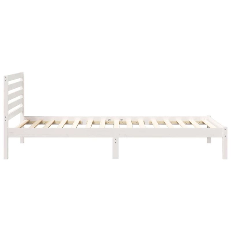 Casa si Gradina - Mobilier - Paturi si accesorii - Paturi - Cadru de pat cu headboard Alb 80 x 210 cm Lemn de brad solid - Infinity.ro