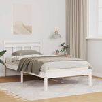 Casa si Gradina - Mobilier - Paturi si accesorii - Paturi - Cadru de pat Alb 100 x 200 cm Lemn masiv de pin - Infinity.ro