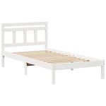 Casa si Gradina - Mobilier - Paturi si accesorii - Paturi - Cadru de pat Alb 100 x 200 cm Lemn masiv de pin - Infinity.ro