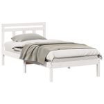 Casa si Gradina - Mobilier - Paturi si accesorii - Paturi - Cadru de pat Alb 100 x 200 cm Lemn masiv de pin - Infinity.ro