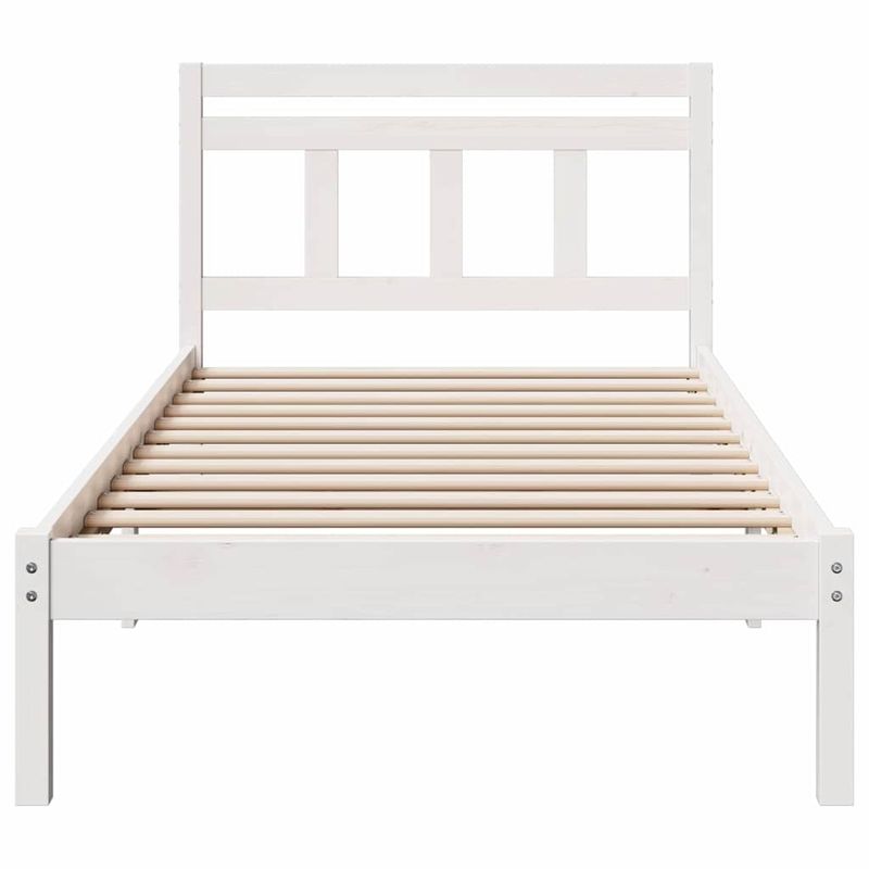 Casa si Gradina - Mobilier - Paturi si accesorii - Paturi - Cadru de pat Alb 100 x 200 cm Lemn masiv de pin - Infinity.ro